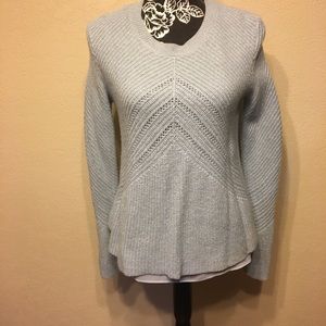 M LUCKY BRAND LIGHT BLUE & SILVER SPARKLE SWEATER